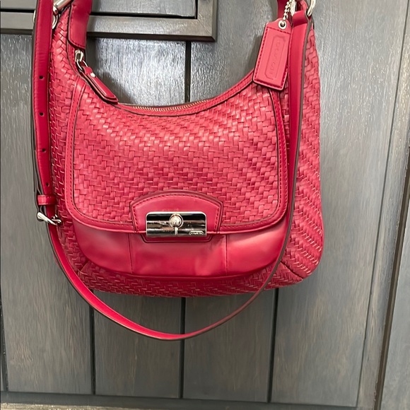 Coach Cherry Woven Shoulder Bag - Picture 5 of 15